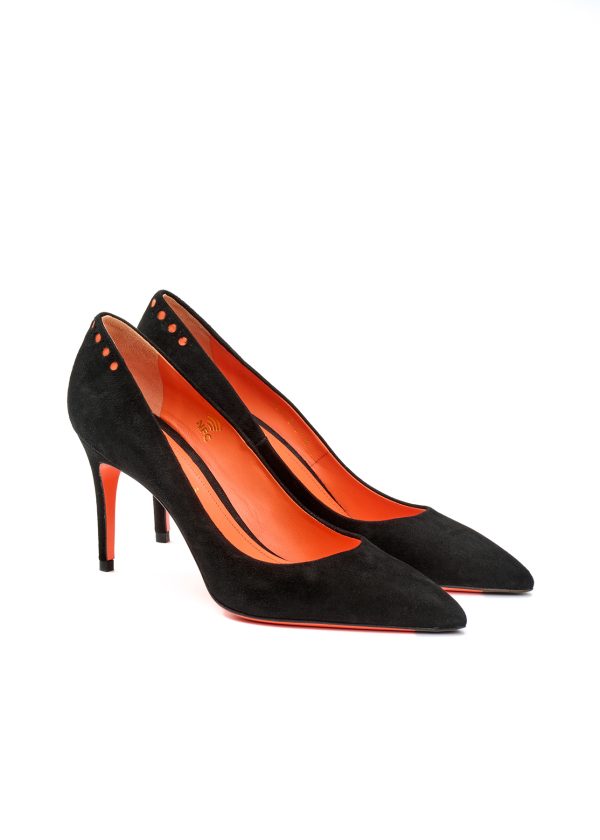 Женские туфли-лодочки Santoni из замши.