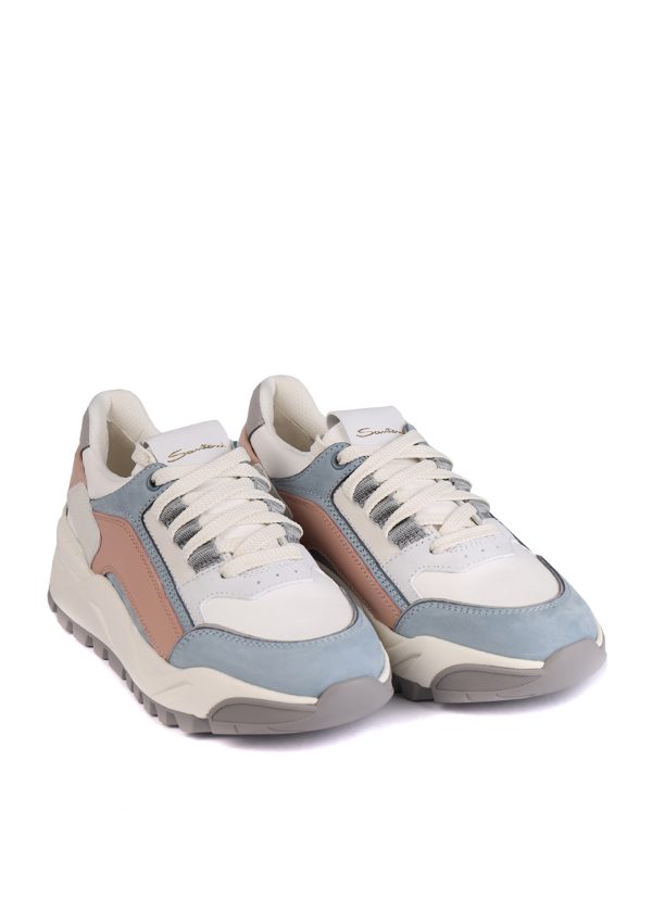 Кожаные кроссовки Santoni