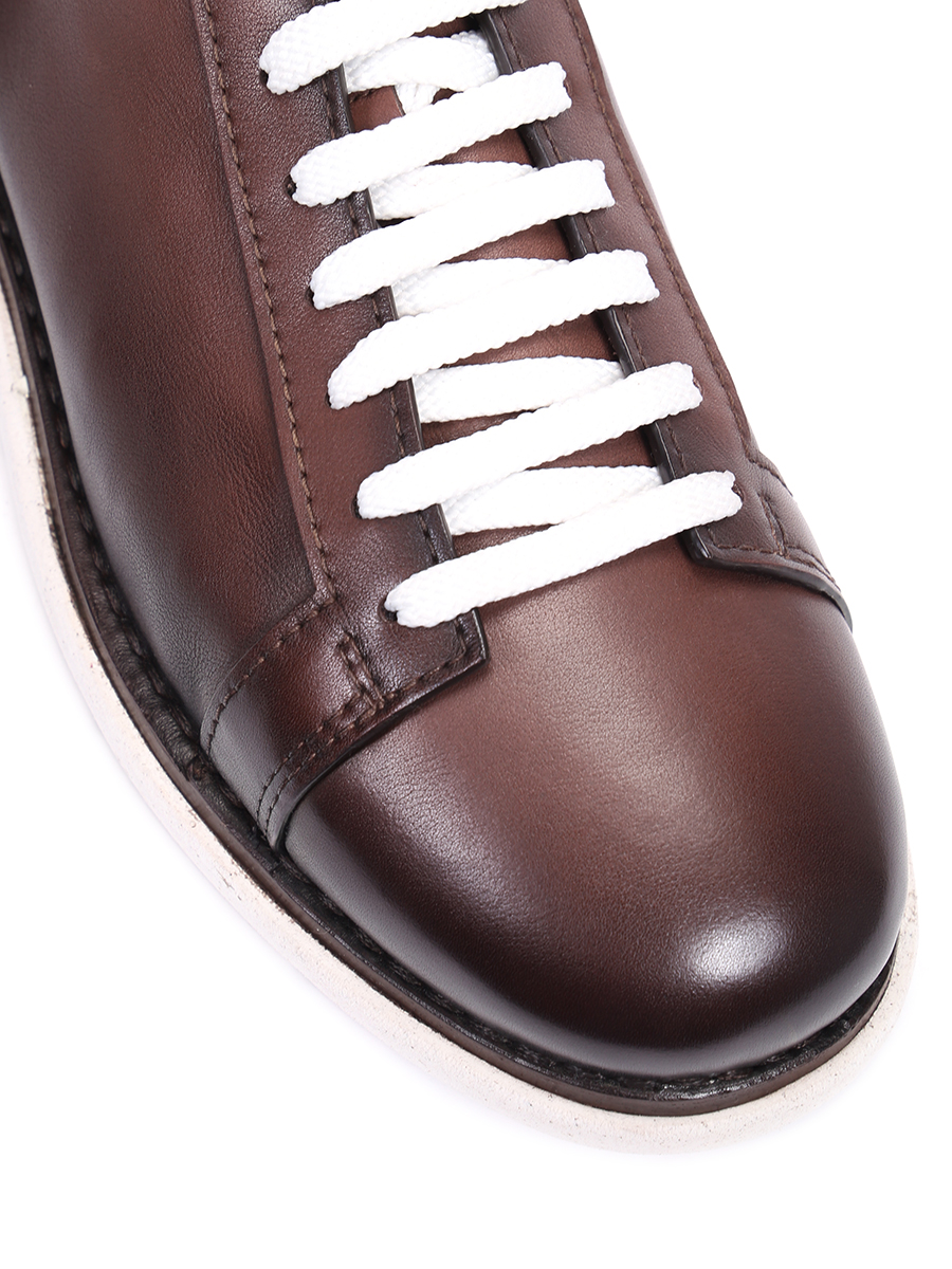 Кожаные кеды Santoni - в интернет-магазине Intefra.ru