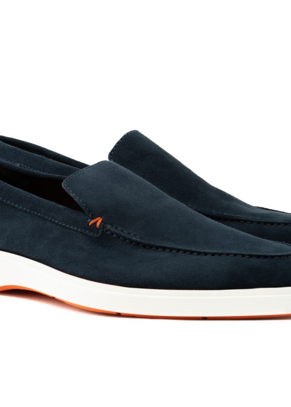 Замшевые лоферы Santoni
